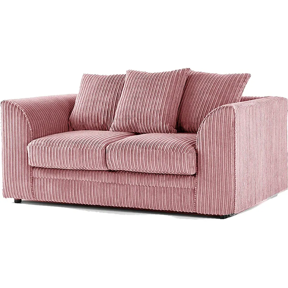 2-Seater Scatter Back Sofa - Pink, Jumbo Cord