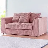 2-Seater Scatter Back Sofa - Pink, Jumbo Cord