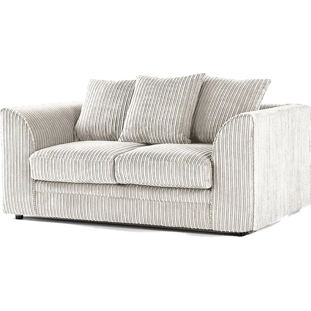 2-Seater Scatter Back Sofa - Silver, Jumbo Cord