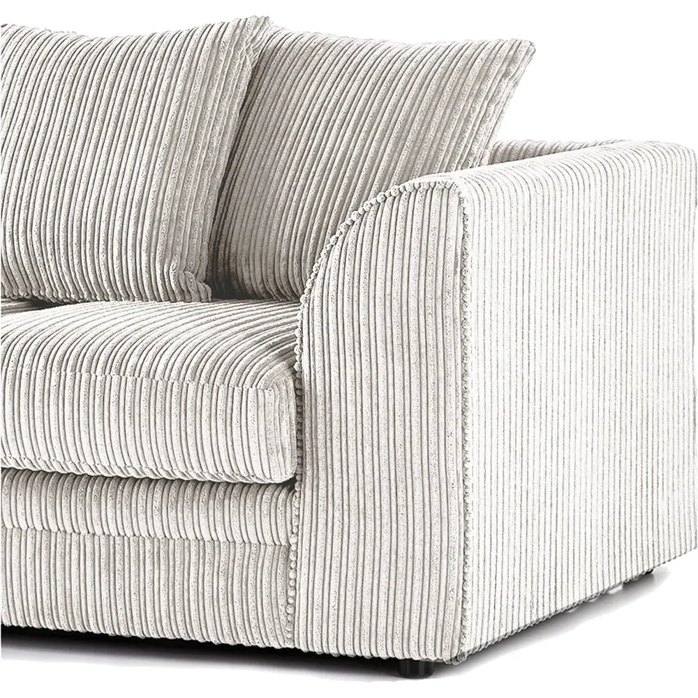 2-Seater Scatter Back Sofa - Silver, Jumbo Cord