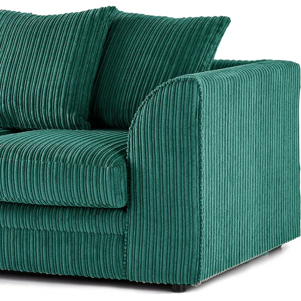 2-Seater Scatter Back Sofa - Teal, Jumbo Cord