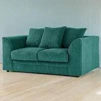 2-Seater Scatter Back Sofa - Teal, Jumbo Cord