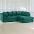 3-Seater Left Hand Corner Sofa - Teal, Jumbo Cord