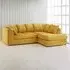 3-Seater Left Hand Corner Sofa with Scatter Back - Mustard, Cord