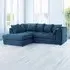 3-Seater Right Hand Corner Sofa - Marine Blue, Jumbo Cord