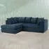 3-Seater Right Hand Corner Sofa - Navy Blue, Jumbo Cord