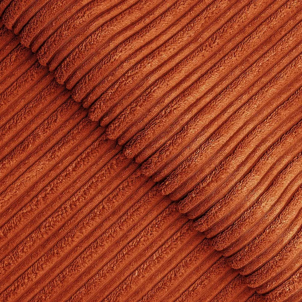 3-Seater Right Hand Corner Sofa - Orange, Jumbo Cord