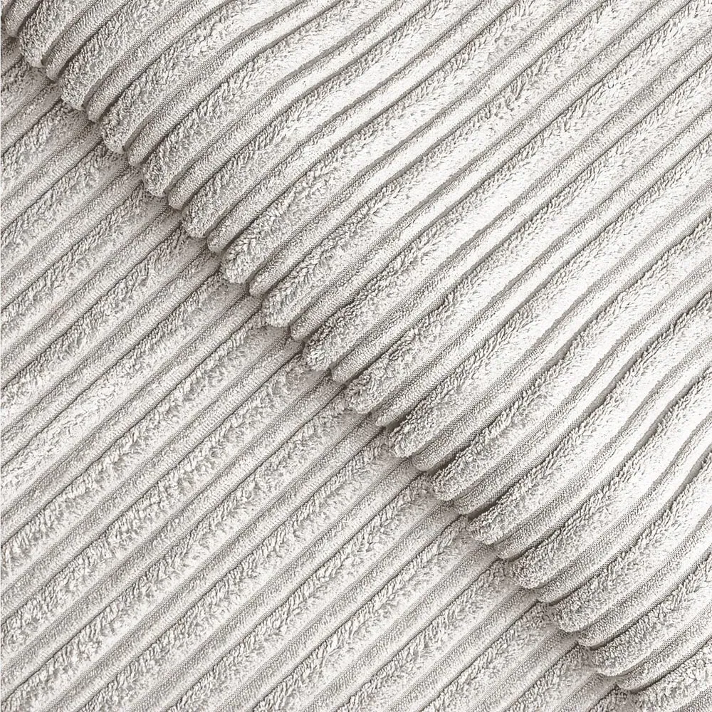 3-Seater Right Hand Corner Sofa - Silver, Jumbo Cord