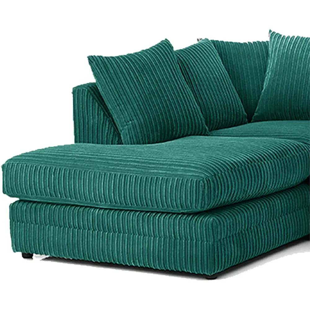 3-Seater Right Hand Corner Sofa - Teal, Jumbo Cord