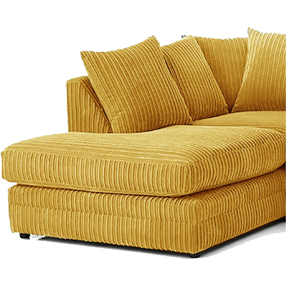 3-Seater Right Hand Corner Sofa with Scatter Back - Mustard, Cord