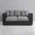 3-Seater Scatter Back Sofa - Black and Grey, Jumbo Cord