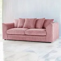 3-Seater Scatter Back Sofa - Pink, Jumbo Cord