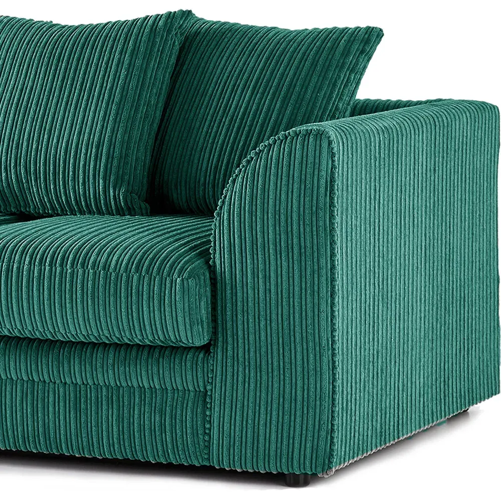 3-Seater Scatter Back Sofa - Teal, Jumbo Cord
