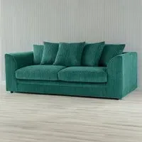 3-Seater Scatter Back Sofa - Teal, Jumbo Cord
