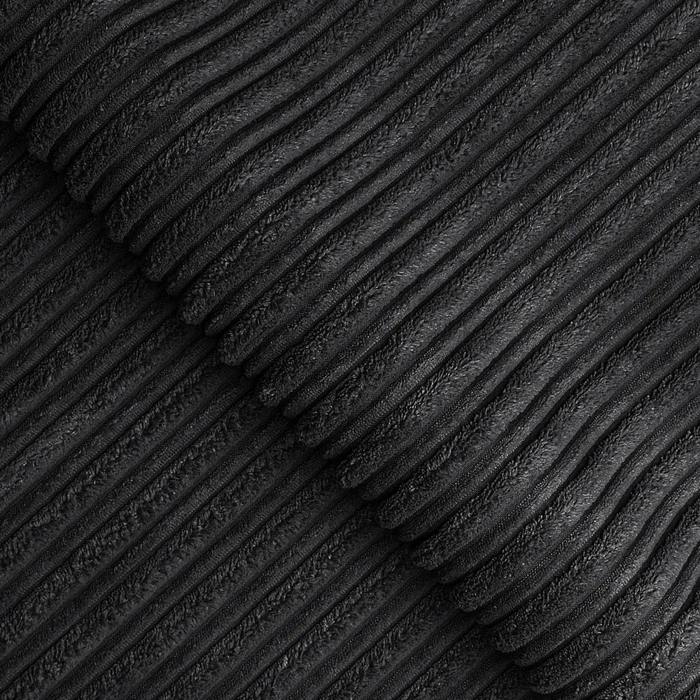 4-Seater Full Back Sofa - Black, Jumbo Cord