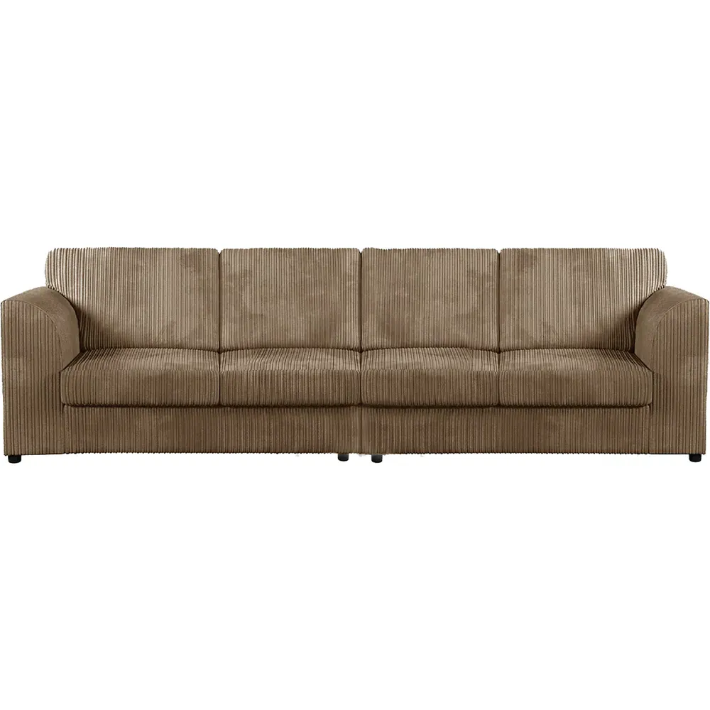 4-Seater Full Back Sofa - Cream, Cord