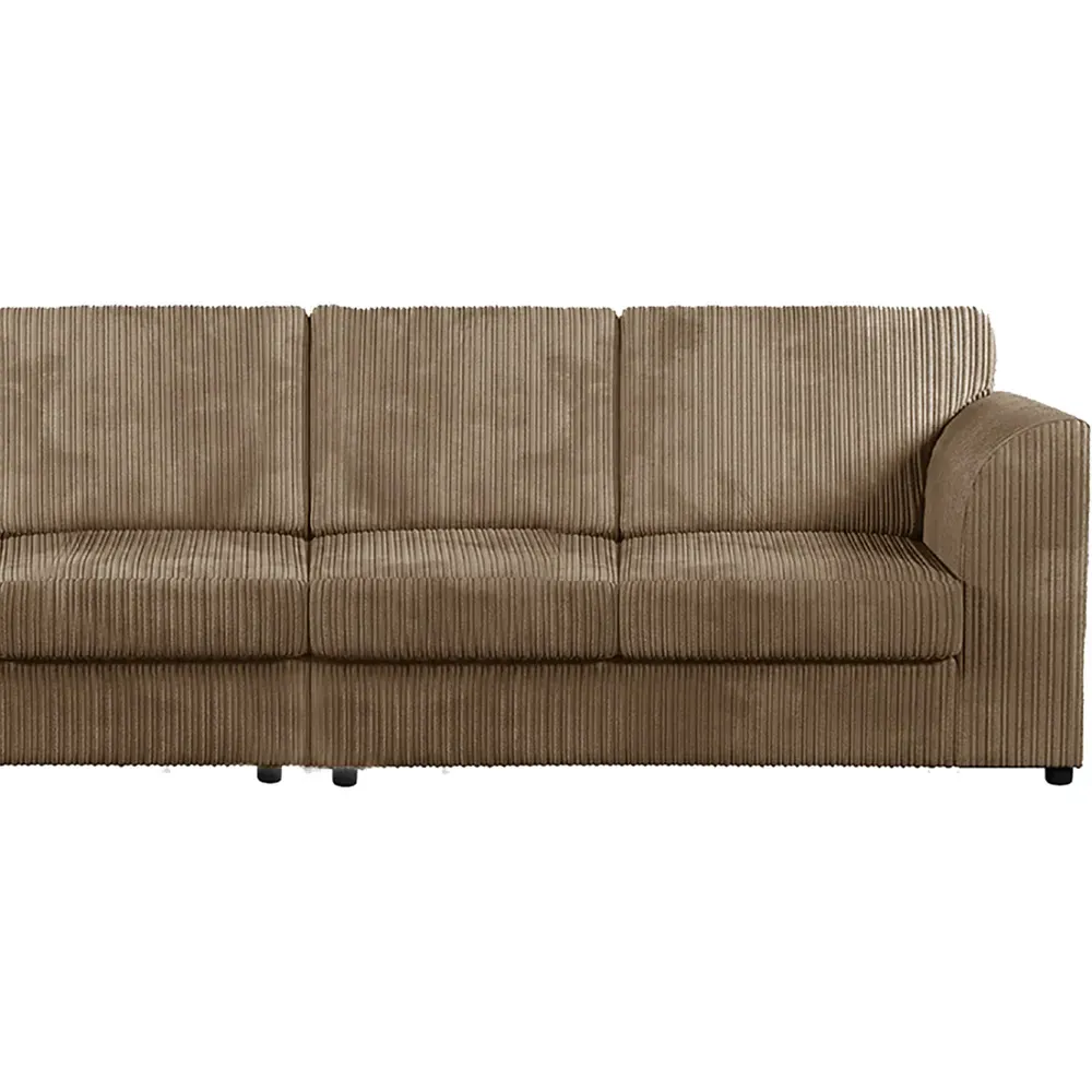 4-Seater Full Back Sofa - Cream, Cord