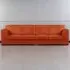 4-Seater Full Back Sofa - Orange, Jumbo Cord