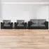 4-Seater Full Back Sofa Suite - Black and Grey, Jumbo Cord