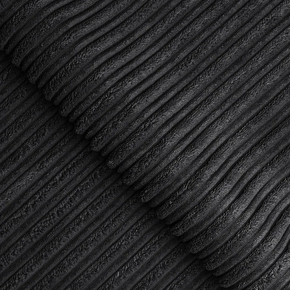 4-Seater Full Back Sofa Suite - Black, Jumbo Cord