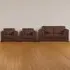 4-Seater Full Back Sofa Suite - Chocolate, Jumbo Cord