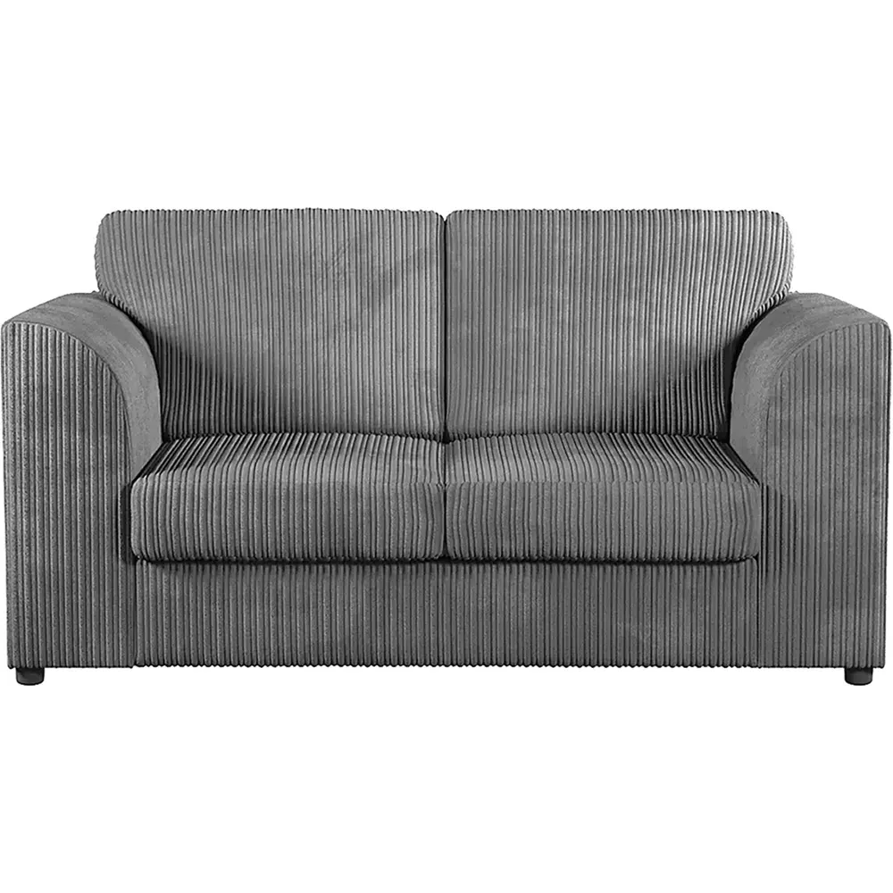4-Seater Full Back Sofa Suite - Grey, Jumbo Cord
