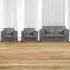 4-Seater Full Back Sofa Suite - Grey, Jumbo Cord