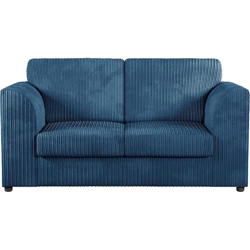 4-Seater Full Back Sofa Suite - Marine Blue, Jumbo Cord