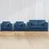 4-Seater Full Back Sofa Suite - Marine Blue, Jumbo Cord