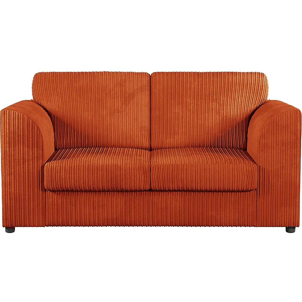 4-Seater Full Back Sofa Suite - Orange, Jumbo Cord