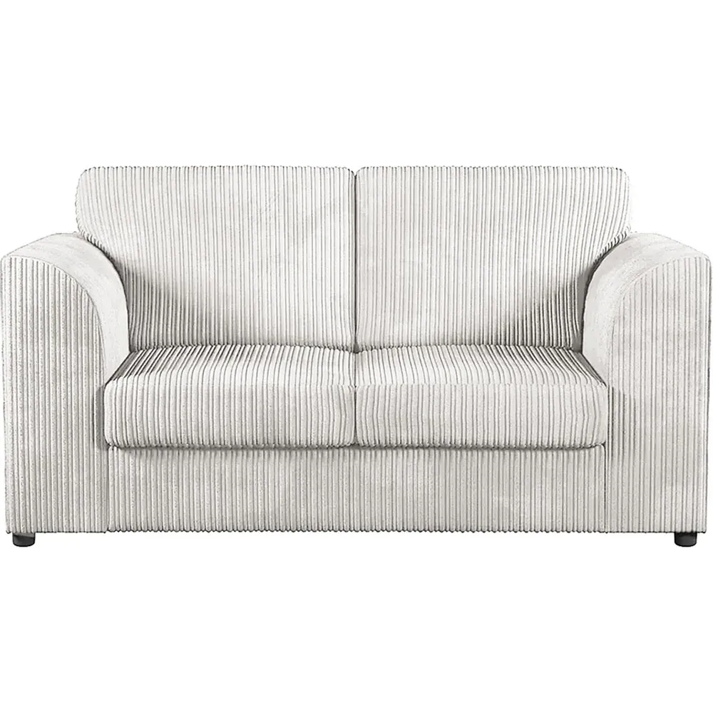 4-Seater Full Back Sofa Suite - Silver, Jumbo Cord