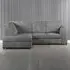 4-Seater L-Shaped Corner Sofa Right Hand - Grey, Jumbo Cord