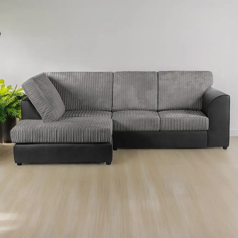 4-Seater L-Shaped Corner Sofa Right Hand - Multi, Jumbo Cord