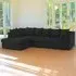 4-Seater L-Shaped Corner Sofa with Scatter Back - Black, Cord