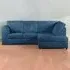 4-Seater L-Shaped Left Hand Corner Sofa - Marine Blue, Cord