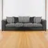 4-Seater Scatter Back Sofa - Black and Grey, Jumbo Cord