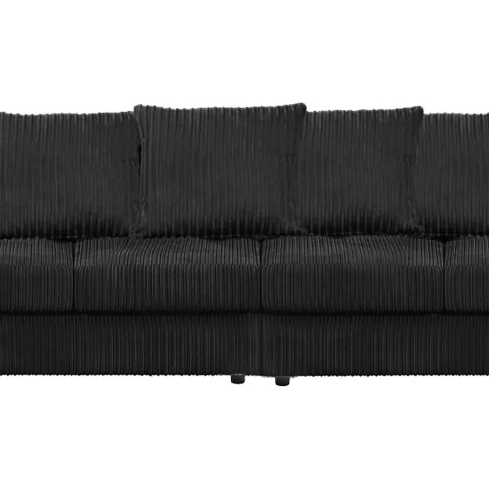 4-Seater Scatter Back Sofa - Black, Jumbo Cord