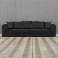 4-Seater Scatter Back Sofa - Black, Jumbo Cord
