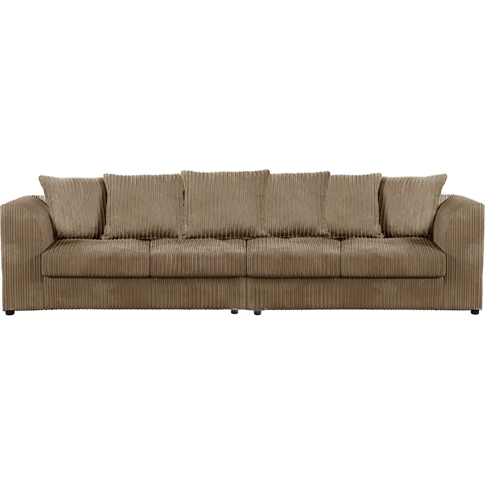 4-Seater Scatter Back Sofa - Cream, Jumbo Cord