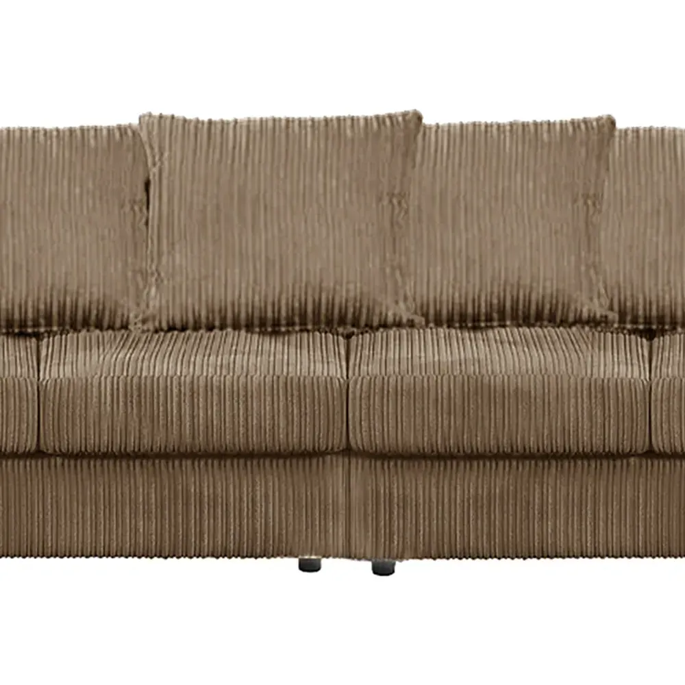 4-Seater Scatter Back Sofa - Cream, Jumbo Cord