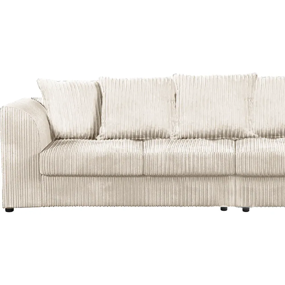 4-Seater Scatter Back Sofa - Cream, Jumbo Cord