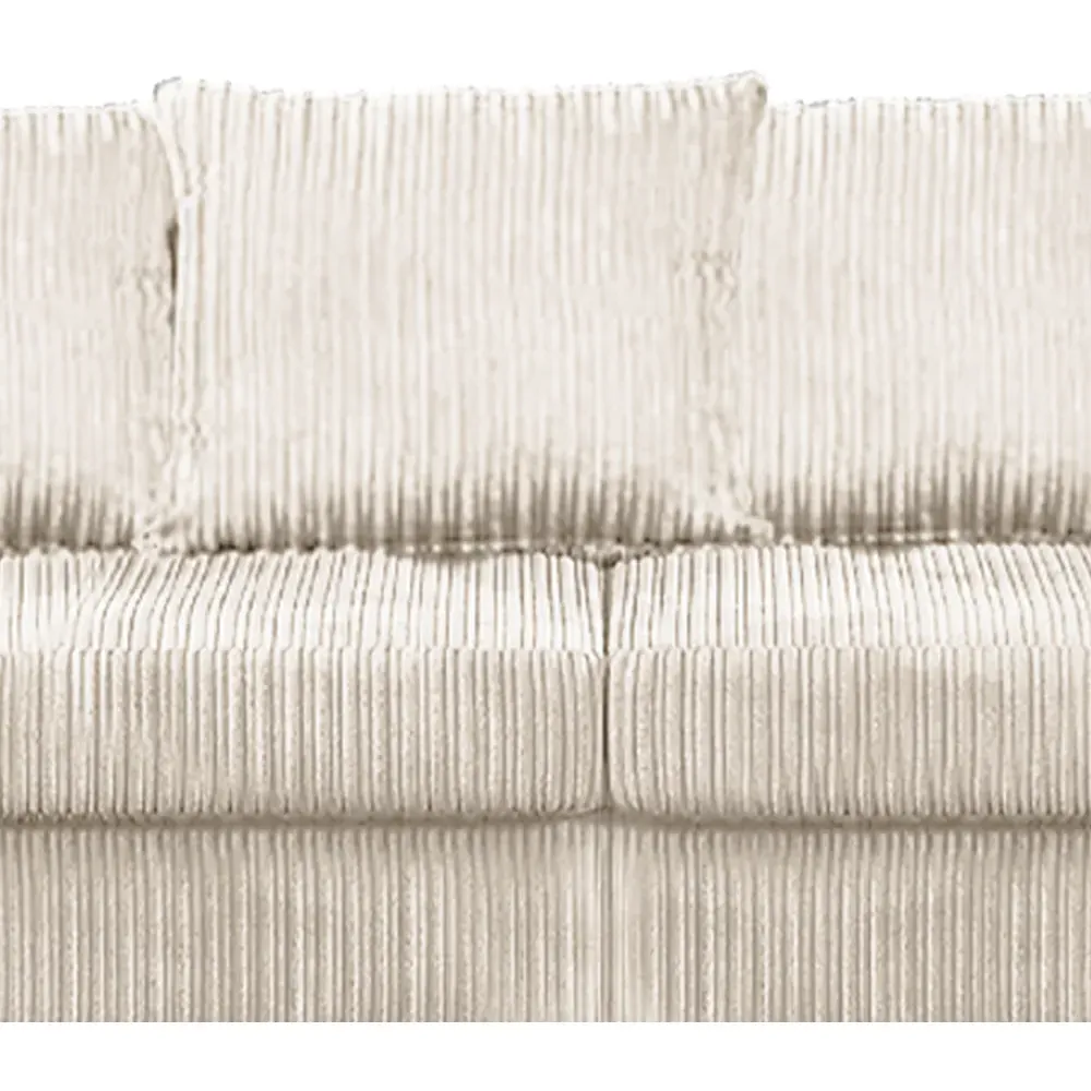 4-Seater Scatter Back Sofa - Cream, Jumbo Cord