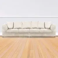 4-Seater Scatter Back Sofa - Cream, Jumbo Cord