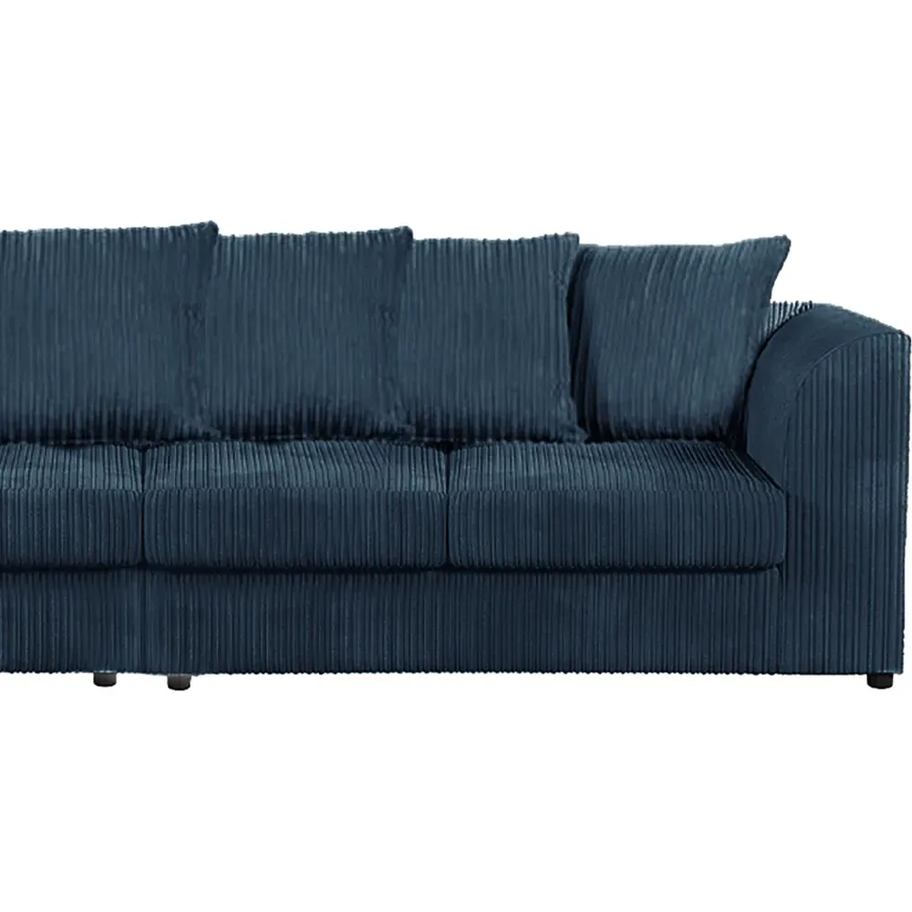 4-Seater Scatter Back Sofa - Navy Blue, Jumbo Cord