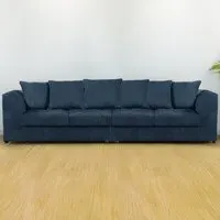 4-Seater Scatter Back Sofa - Navy Blue, Jumbo Cord