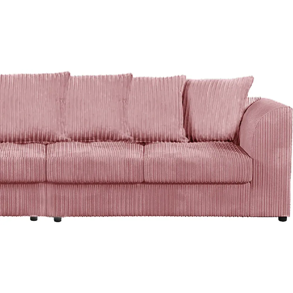 4-Seater Scatter Back Sofa - Pink, Cord