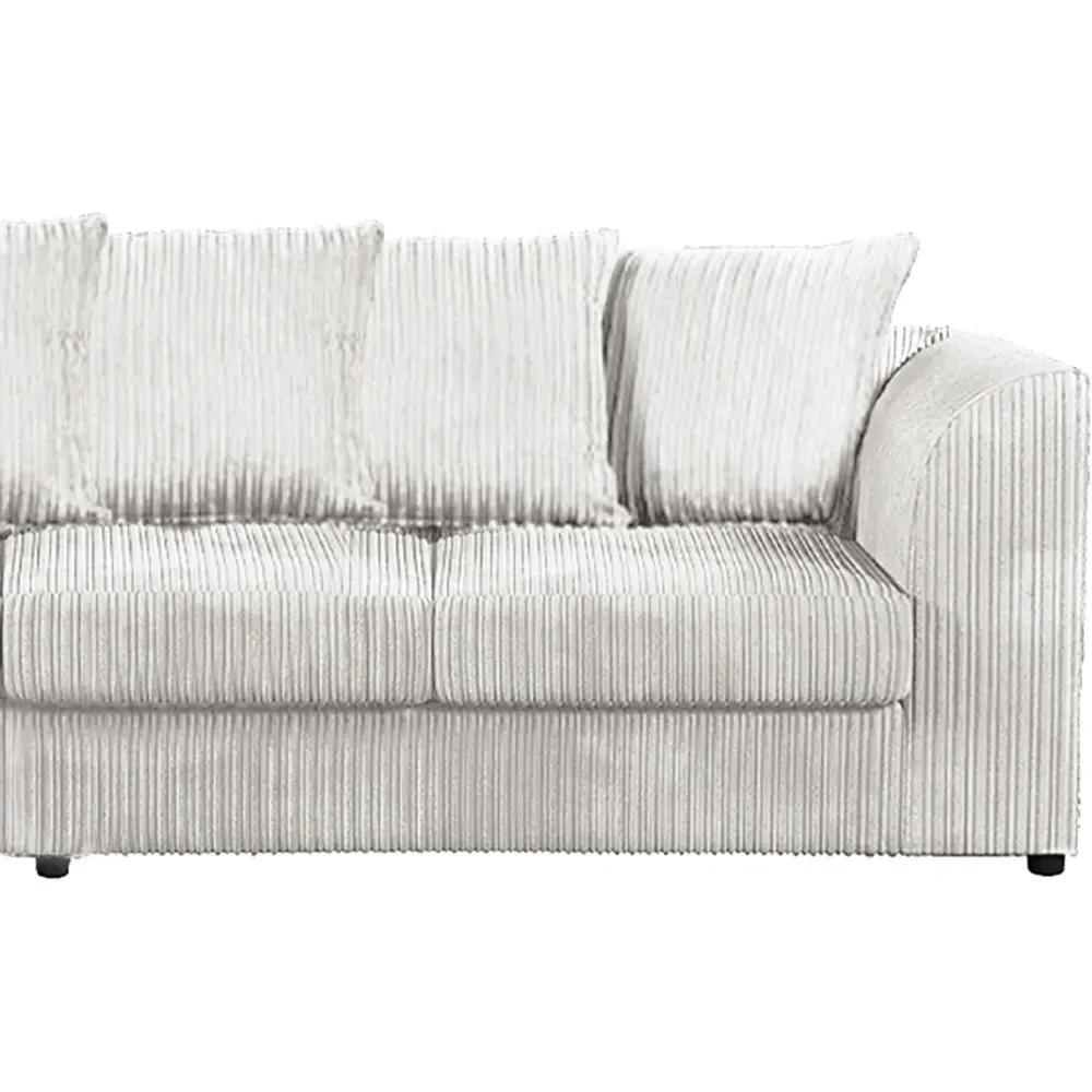 4-Seater Scatter Back Sofa - Silver, Jumbo Cord
