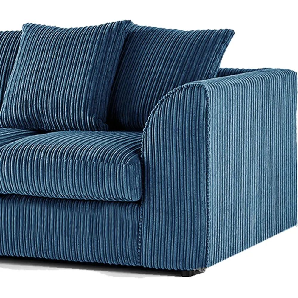 4-Seater Scatter Back Sofa Suite - Marine Blue, Jumbo Cord