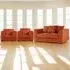 4-Seater Scatter Back Sofa Suite - Orange, Jumbo Cord