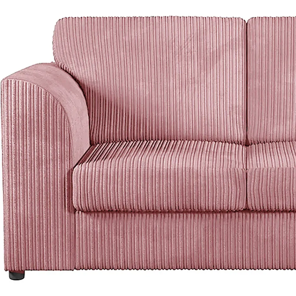 4-Seater Sofa Suite Full Back - Pink, Jumbo Cord